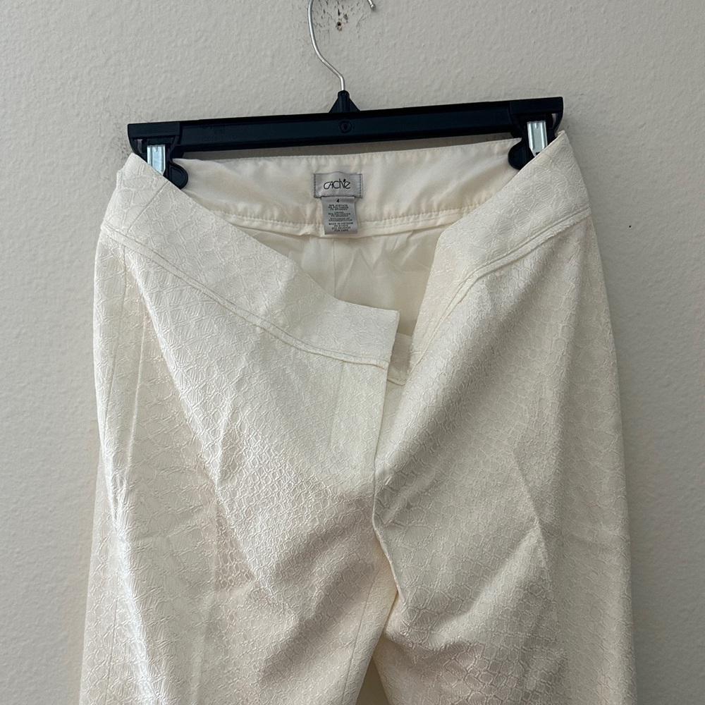 Cache Cream Textured Pants